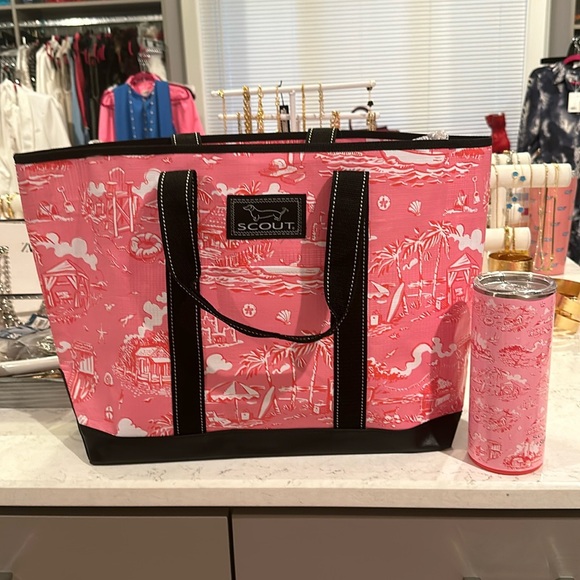 Scout Other - Swig + Scout pink island backdrop tumbler and extra large tote bag